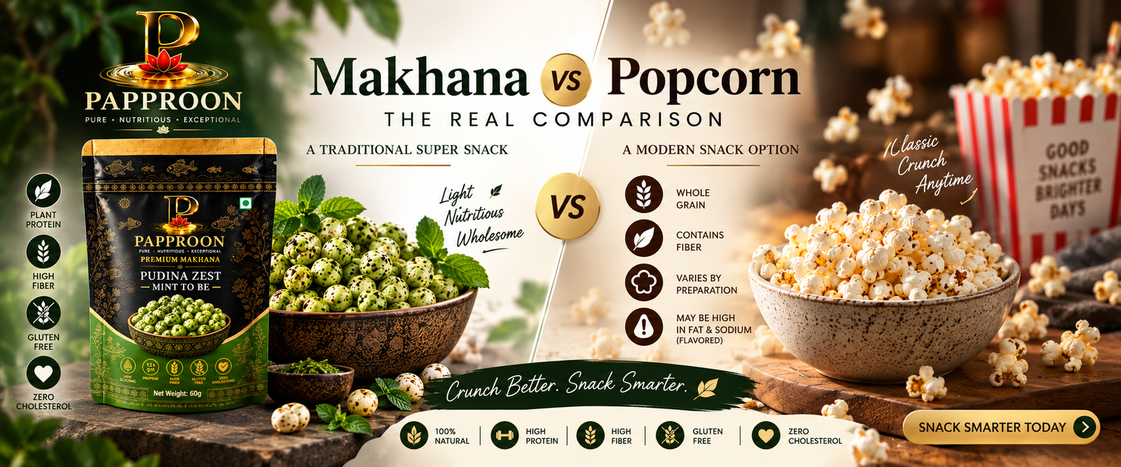 Makhana vs Popcorn